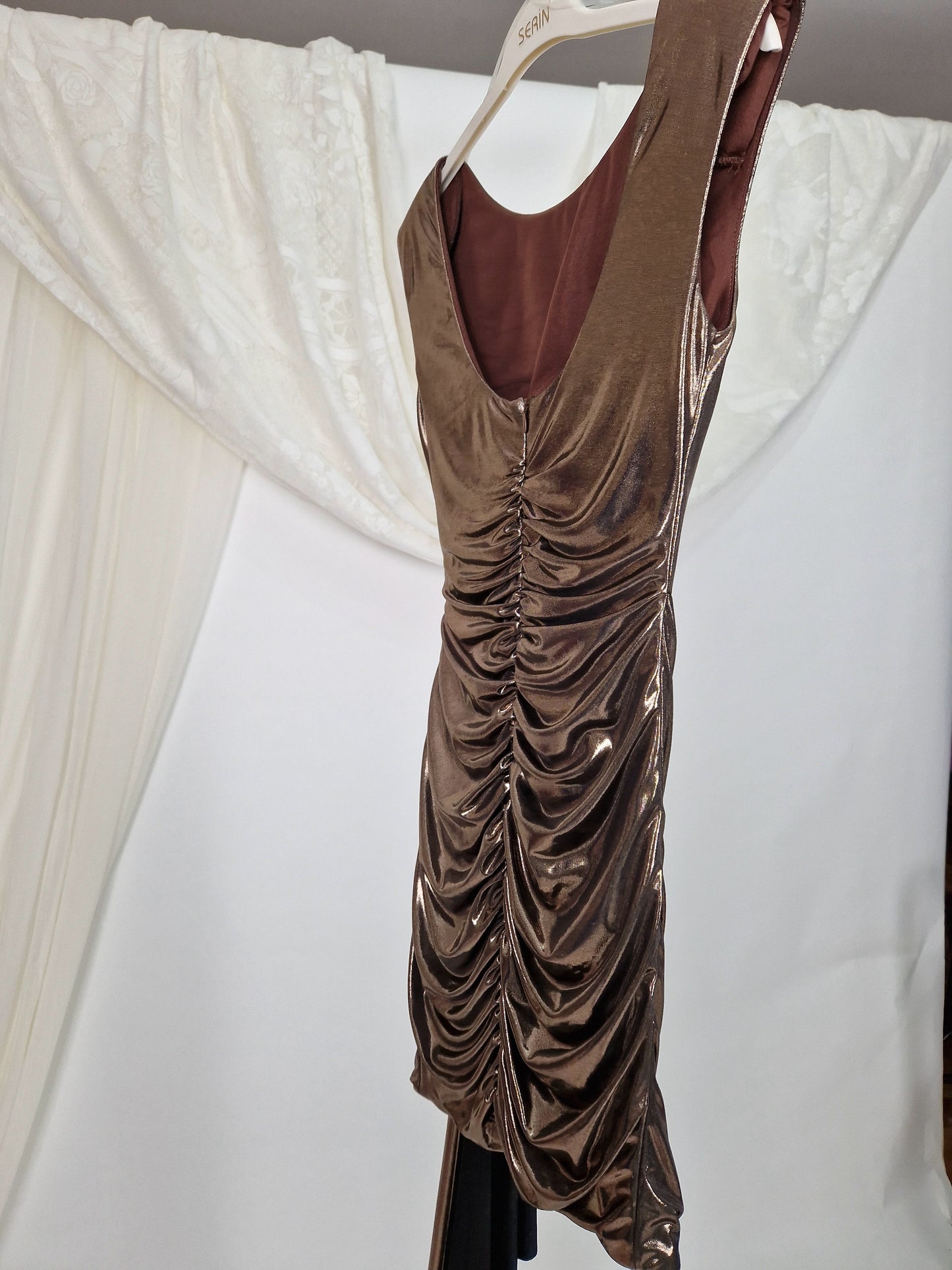 Rochie de seară mini, fără mâneci, din lycra, mulată