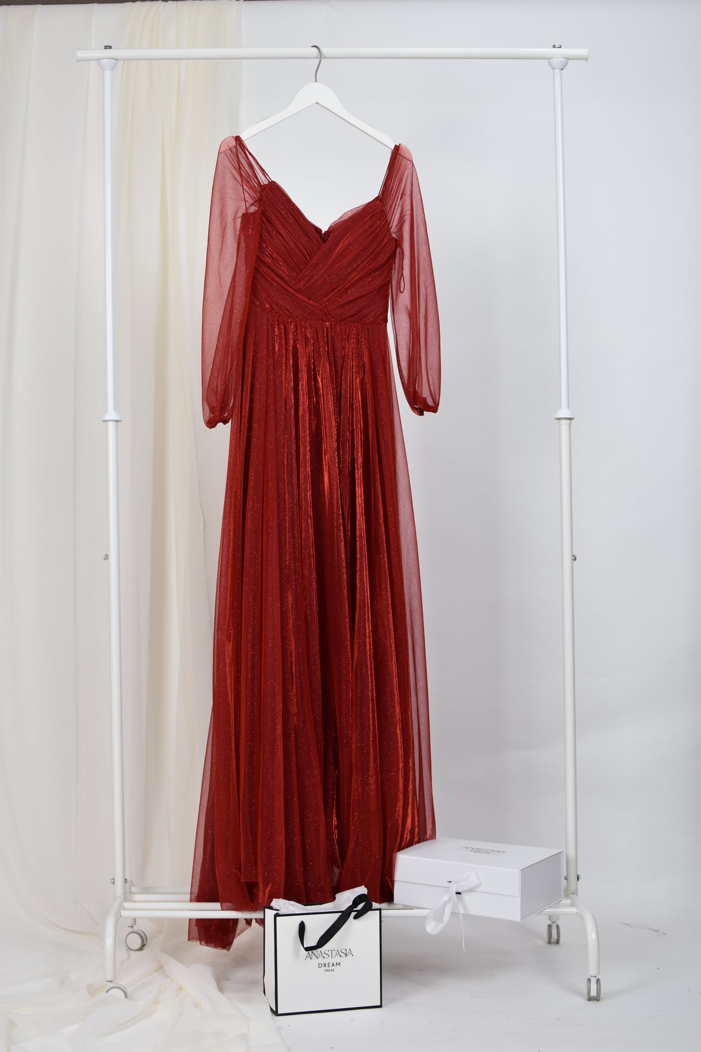 Rochie rosie evazata