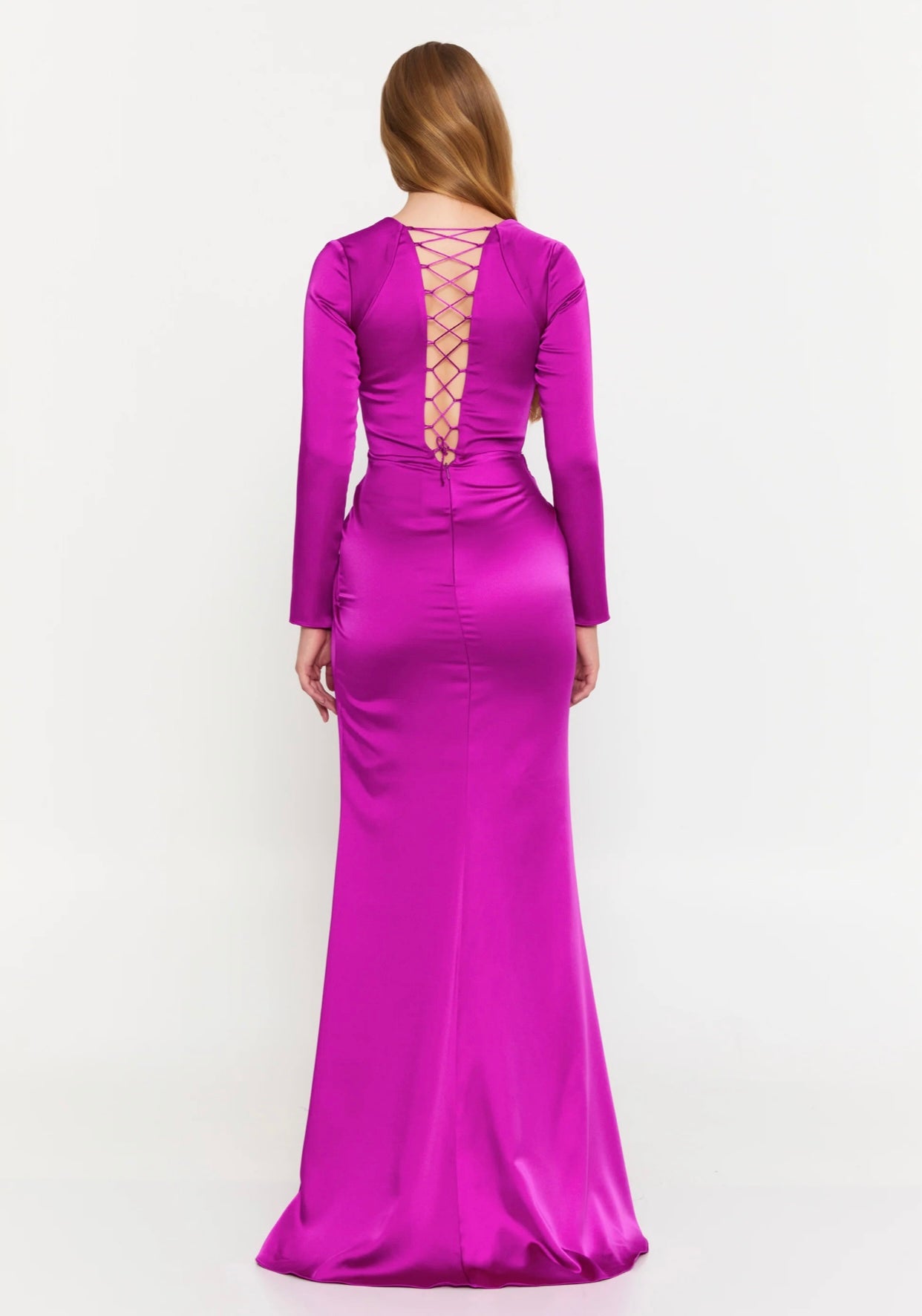 Rochie lunga magenta